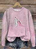 Women'S Woman Touches Jesus, Woman Healed By Jesus Print Crew Neck Sweatshirt