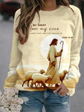 Women's My sheep hear my voice, and I know them, and they follow me printed sweatshirt