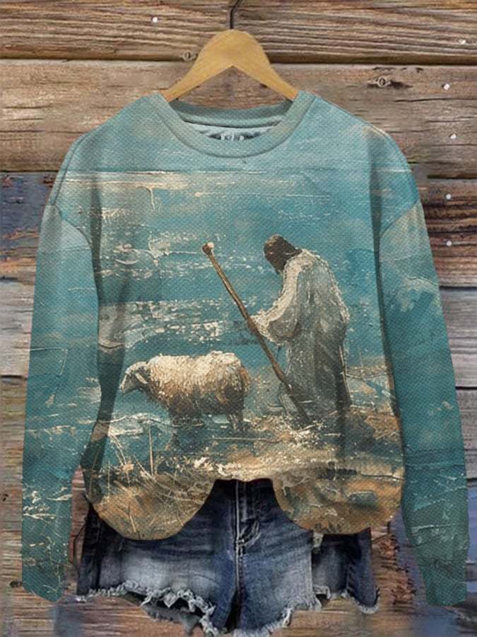 Women's Jesus and Lamb Sweatshirt