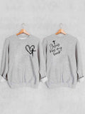 Women's Love Like Jesus Jesus Has My Back Print Sweatshirt
