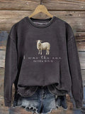 Women's Parable Of The Lost Sheep Print Round Neck Sweatshirt