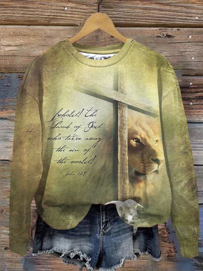 Women's Bible Print Sweatshirt