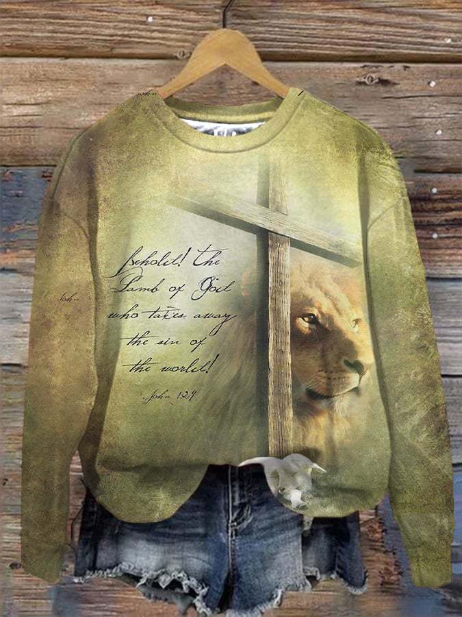Women's Bible Print Sweatshirt