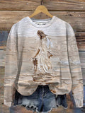 Women's Jesus Holding a Lamb Sweatshirt